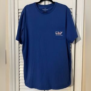 Vineyard Vines Flag Whale Short Sleeve Pocket Tee